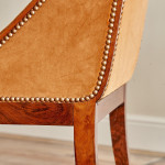 A pair of Art Deco rosewod veneered slipper chairs