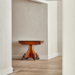 An unusual William IV satinwood veneered folding card table