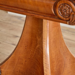 An unusual William IV satinwood veneered folding card table