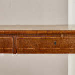 A Regency brown oak sofa table