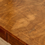 A Regency brown oak sofa table