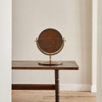 An unusual and large Victorian circular dressing mirror