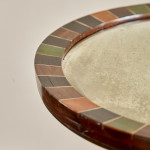 An unusual and large Victorian circular dressing mirror