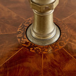 An unusual and large Victorian circular dressing mirror