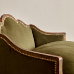 A small Art Deco giltwood settee in the manner of Poul Follot