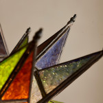 A Moroccan starbrust stained glass lantern