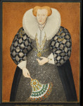 Lady Elizabeth Russel, Baroness of Thornhaugh (1568 - 1611) - Watercolour on paper by George Perfect Harding (1780 - 1853)