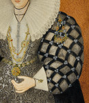Lady Elizabeth Russel, Baroness of Thornhaugh (1568 - 1611) - Watercolour on paper by George Perfect Harding (1780 - 1853)