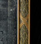 A large Regency carved rectangular overmantle mirror