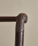 A large Regency faux rosewood curule stool in the manner of George Smith (1786 - 1828)