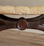 A large Regency faux rosewood curule stool in the manner of George Smith (1786 - 1828)