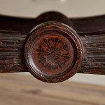 A large Regency faux rosewood curule stool in the manner of George Smith (1786 - 1828)