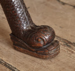 A large Regency faux rosewood curule stool in the manner of George Smith (1786 - 1828)