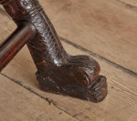 A large Regency faux rosewood curule stool in the manner of George Smith (1786 - 1828)