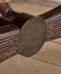 A large Regency faux rosewood curule stool in the manner of George Smith (1786 - 1828)