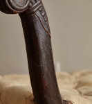 A large Regency faux rosewood curule stool in the manner of George Smith (1786 - 1828)