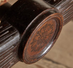 A large Regency faux rosewood curule stool in the manner of George Smith (1786 - 1828)