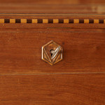 An exceptional Cotswold School walnut secretaire by Peter Waals (1870 - 1937)