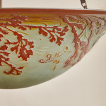 A large and rare cameo glass plafonnier by Emile Gallé (1846 - 1904)