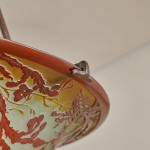 A large and rare cameo glass plafonnier by Emile Gallé (1846 - 1904)
