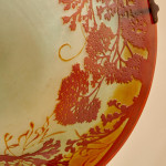 A large and rare cameo glass plafonnier by Emile Gallé (1846 - 1904)
