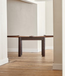 A rare stained oak Secessionist extendable dining table attributed to Josef Hoffmann (1870 - 1956)