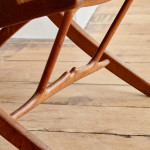 An early JH512 oak and rattan folding chair by Hans Wegner (1914 - 2007)