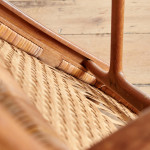An early JH512 oak and rattan folding chair by Hans Wegner (1914 - 2007)