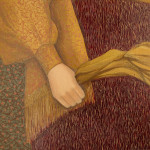 A three-quarter portrait of a lady - oil on canvas by Dabeau (b. 1947)