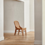 A single wicker side chair in the manner of Louis Sognot (1892 - 1970)
