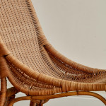 A single wicker side chair in the manner of Louis Sognot (1892 - 1970)
