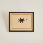 Berthold Reichel, a pair of cut paper silhouettes of birds in nests