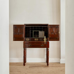 An Anglo-Indian solid rosewood campaign cabinet