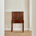 An Anglo-Indian solid rosewood campaign cabinet