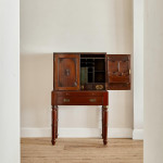 An Anglo-Indian solid rosewood campaign cabinet