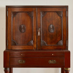 An Anglo-Indian solid rosewood campaign cabinet