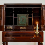 An Anglo-Indian solid rosewood campaign cabinet