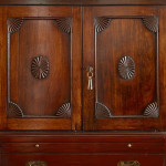 An Anglo-Indian solid rosewood campaign cabinet