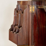 An Anglo-Indian solid rosewood campaign cabinet
