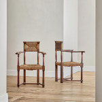 A pair of Arts and Crafts oak carvers by George Walton (1867-1933)