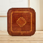An Art Deco walnut and thuya veneered square occasional table