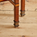 An Art Deco walnut and thuya veneered square occasional table