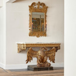 An exceptional and rare George II carved and gilt eagle console table in the manner of William Kent (1685 - 1748)