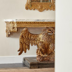 An exceptional and rare George II carved and gilt eagle console table in the manner of William Kent (1685 - 1748)