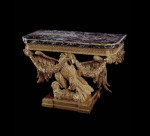 An exceptional and rare George II carved and gilt eagle console table in the manner of William Kent (1685 - 1748)
