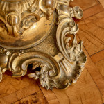 A large ruby glass and gilt brass table lamp