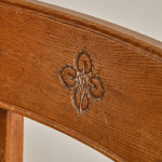 An oak Reformed Gothic side chair attributed to Edward Welby Pugin (1834-1875)