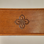 An oak Reformed Gothic side chair attributed to Edward Welby Pugin (1834-1875)