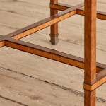 An Art Deco walnut and thuya veneered square occasional table