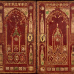 A fine, small early Victorian tooled and gilt leather correspondence table cabinet